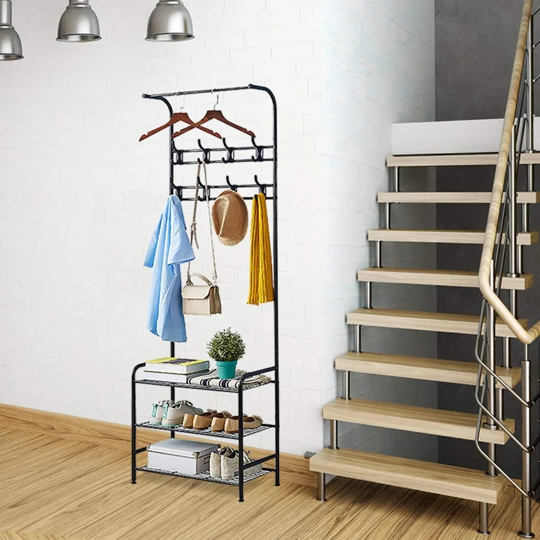 رخت آویز ایستاده با نیمکت کفش و 16 قلاب، رخت آویز فلزی کلاه، استند لباس ایستاده با نیمکت قفسه کفش 3 طبقه، استند چتر کلاه، سازمان دهنده راهرو، جا لباسی 3 در 1 با قاب فلزی، مونتاژ آسان رخت آویز ایستاده با نیمکت کفش و 16 قلاب، رخت آویز فلزی کلاه، استند لباس ایستاده با نیمکت قفسه کفش 3 طبقه، استند چتر کلاه، سازمان دهنده راهرو، جا لباسی 3 در 1 با قاب فلزی، مونتاژ آسان