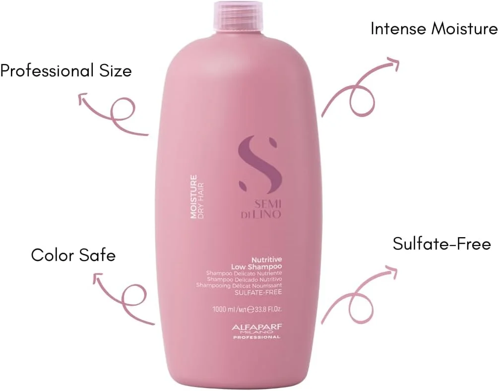 شامپو آلفاپرف میلانو سمی دی لینو رطوبت رسان - شامپو بدون سولفات برای موهای رنگ شده - شامپو مرطوب کننده مو برای موهای خشک - بدون پارابن و پارافین (1000 میلی لیتر / 33.8 اونس) شامپو آلفاپرف میلانو سمی دی لینو رطوبت رسان - شامپو بدون سولفات برای موهای رنگ شده - شامپو مرطوب کننده مو برای موهای خشک - بدون پارابن و پارافین (1000 میلی لیتر / 33.8 اونس)