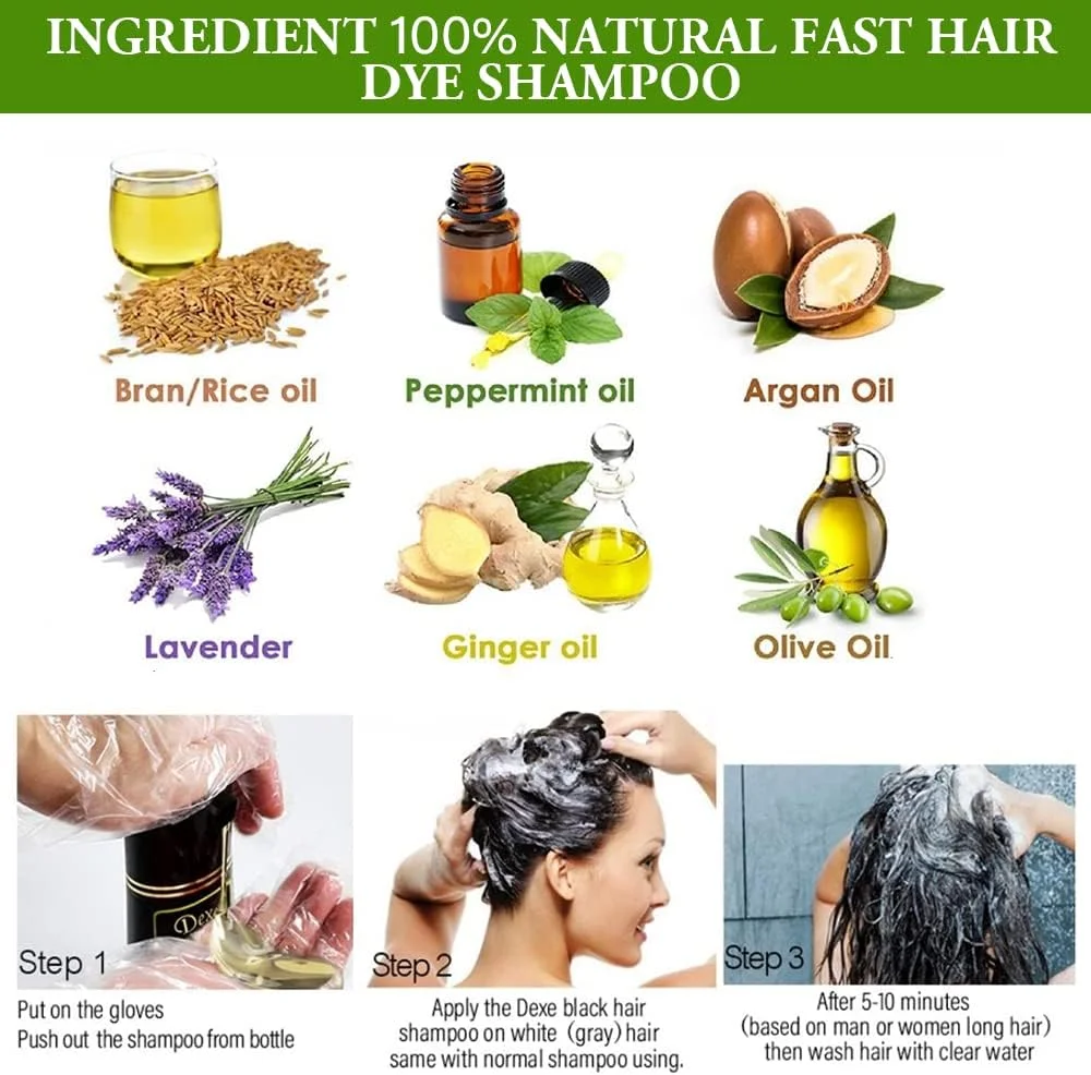 شامپو رنگ مو دکسی Agthyuve، 400 میلی لیتر، پوشش موهای سفید، رنگ موی مشکی، شامپو رنگ مو، شامپو موی مشکی برای آقایان و بانوان شامپو رنگ مو دکسی Agthyuve، 400 میلی لیتر، پوشش موهای سفید، رنگ موی مشکی، شامپو رنگ مو، شامپو موی مشکی برای آقایان و بانوان