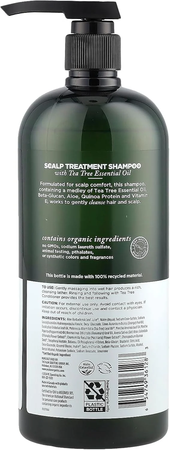 شامپو درمان پوست سر ارگانیک آوالون، درخت چای، ۹۴۶ میلی لیتر شامپو درمان پوست سر ارگانیک آوالون، درخت چای، ۹۴۶ میلی لیتر