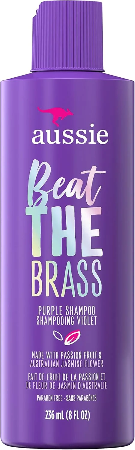 شامپو بنفش بدون پارابن Aussie Beat The Brass برای موهای رنگ شده، 236 میلی لیتر شامپو بنفش بدون پارابن Aussie Beat The Brass برای موهای رنگ شده، 236 میلی لیتر