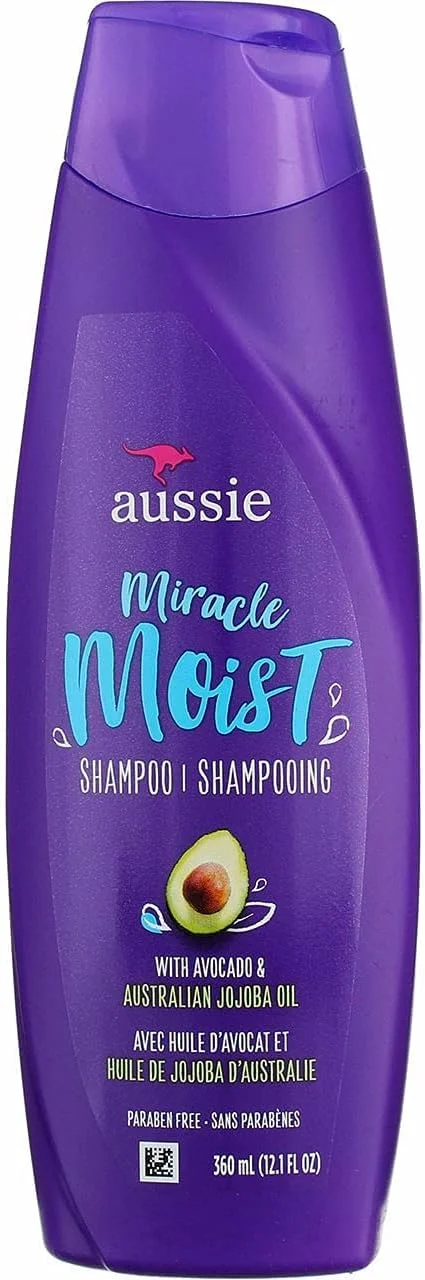 شامپو مرطوب کننده معجزه آسای Aussie حاوی روغن آووکادو و جوجوبا 360 میلی لیتر (بسته 2 عددی)