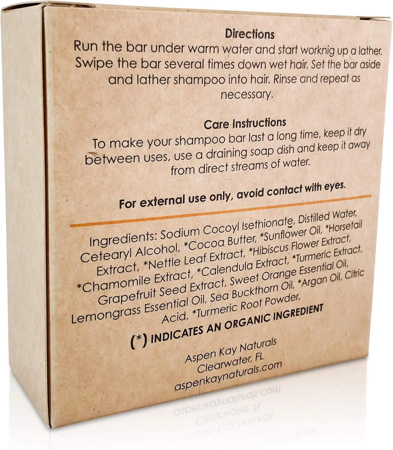 شامپو بار جامد Aspen Kay Naturals، ساخته شده با مواد ارگانیک، مناسب برای انواع مو، بدون سولفات، بدون تست حیوانی و وگان، 90 میلی لیتر