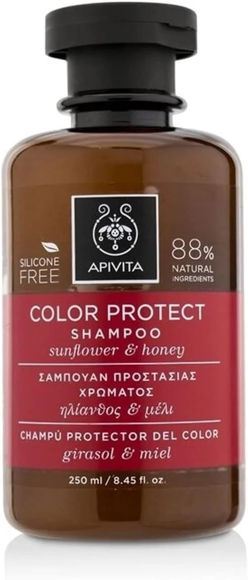 شامپو محافظ رنگ مو APIVITA حاوی آفتابگردان و عسل (مخصوص موهای رنگ شده) 250 میلی لیتر شامپو محافظ رنگ مو APIVITA حاوی آفتابگردان و عسل (مخصوص موهای رنگ شده) 250 میلی لیتر