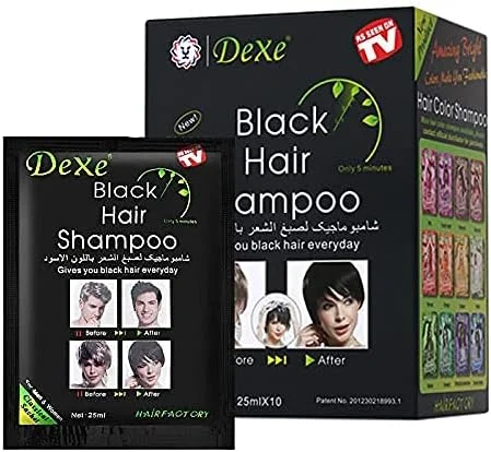 شامپو رنگ موی مشکی آرن 10 عددی Dexe | شامپو رنگ موی فوری برای مردان و زنان، رنگ مشکی، استفاده آسان در 5 دقیقه - مواد طبیعی با عملکرد سریع - رنگ موی موقت - ماندگاری 30 روز شامپو رنگ موی مشکی آرن 10 عددی Dexe | شامپو رنگ موی فوری برای مردان و زنان، رنگ مشکی، استفاده آسان در 5 دقیقه - مواد طبیعی با عملکرد سریع - رنگ موی موقت - ماندگاری 30 روز