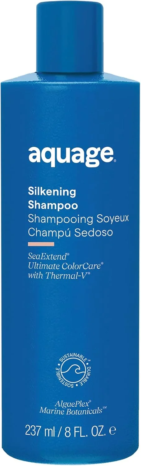AQUAGE SeaExtend Silkening Shampoo - Smoothes and Silkens Coarse, Curly Hair, 8 oz