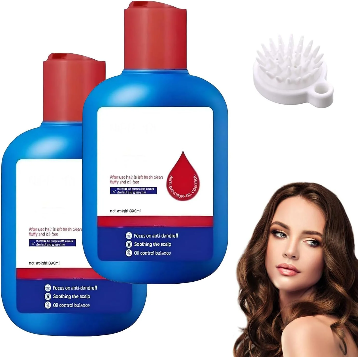 Nipori Shampoo,Nippori Anti-Dandruff,Nipori Shampoo And Conditioner,Hair Care Oil Control Refreshing Anti-Dandruff Cleansing For Men And Women,300ml Natural Dandruff (2pcs)