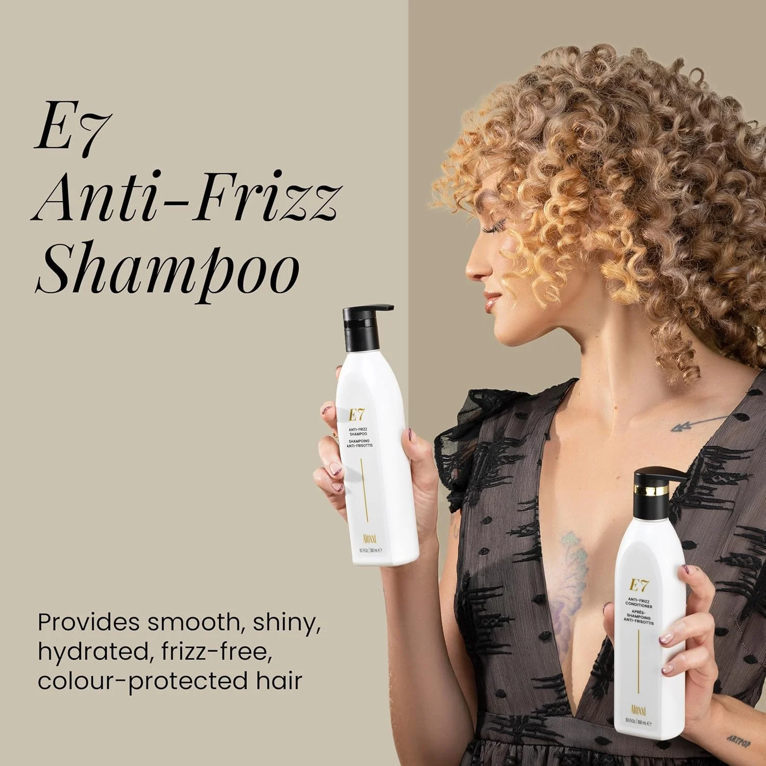 ALOXXI E7 Anti-Frizz Shampoo, Moisturizing & Strengthening with 7 Essential Cleansing Oils, for Color-Treated, Dry, Damaged & Frizzy Hair, Paraben & Sulfate-Free, 10.1 Fl Oz ALOXXI E7 Anti-Frizz Shampoo, Moisturizing & Strengthening with 7 Essential Cleansing Oils, for Color-Treated, Dry, Damaged & Frizzy Hair, Paraben & Sulfate-Free, 10.1 Fl Oz