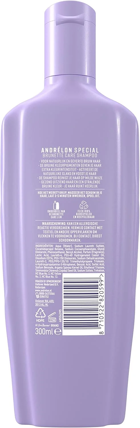 Andrélon Special Brunette Care Shampoo – Intensifies Your Hair Colour and Active The Natural Gloss In Your Hair – 300 ml Andrélon Special Brunette Care Shampoo – Intensifies Your Hair Colour and Active The Natural Gloss In Your Hair – 300 ml