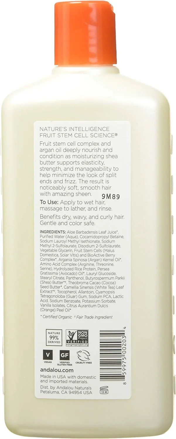 Andalou Naturals Shampoo Moisture Rich Argan & Sweet Orange 11.5 fl oz (340 ml) Andalou Naturals Shampoo Moisture Rich Argan & Sweet Orange 11.5 fl oz (340 ml)