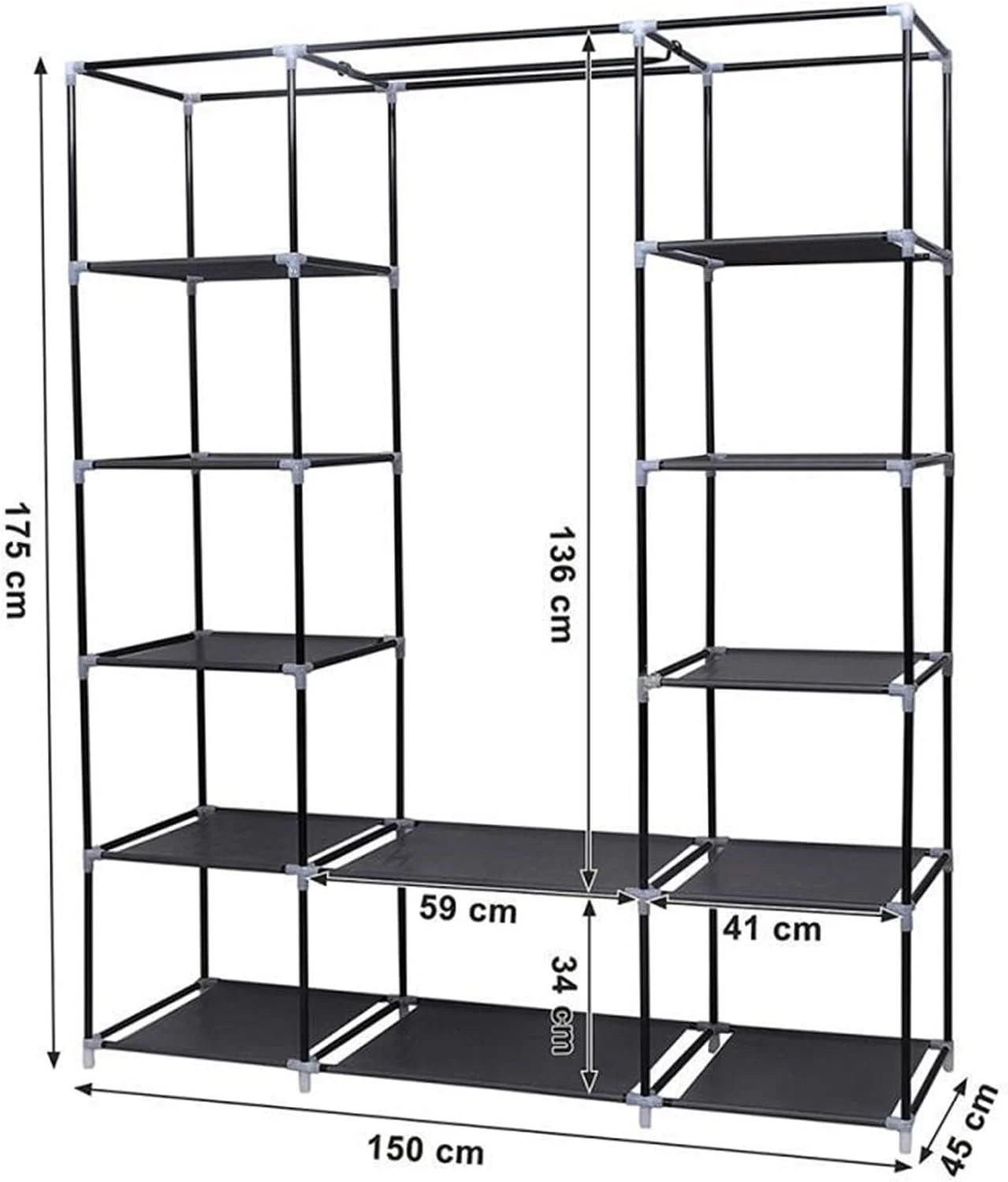 ZKSKOX Armoire wardrobe closet Bedroom Fabric Wardrobe Furniture Non Woven Wardrobe Locker Fabric Wardrobe Waterproof Fabric Cabinet