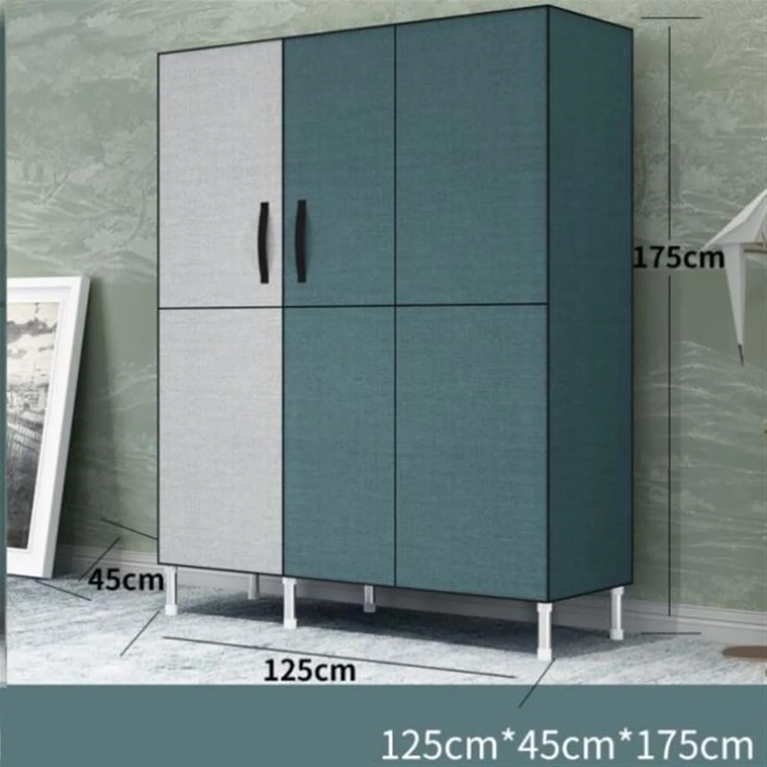 ZKSKOX Armoire wardrobe closet Simple wardrobe steel tube thickening cloth wardrobe simple economical assembly fabric wardrobe storage cabinet