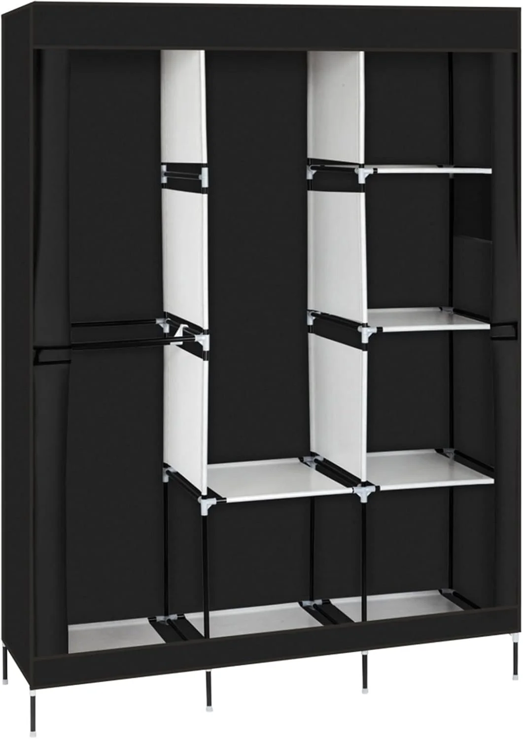 ZKSKOX Armoire wardrobe closet Freestanding Clothes Organizer With Lid Portable Wardrobe Wardrobe Hanger