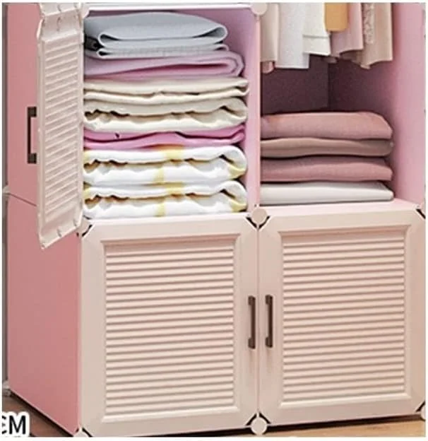 ZKSKOX Armoire wardrobe closet Plastic Wardrobe Simple Bedroom Closet Organizer Simple Folding Wardrobe Wardrobe Cabinet Storage Home Furniture