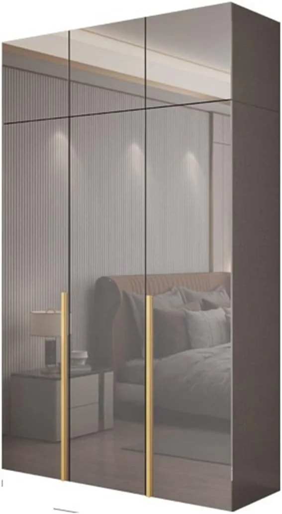 ZKSKOX Armoire wardrobe closet Wardrobe Home Bedroom Modern Minimalist Small Apartment Cabinet Assembly Hanging Storage High-gloss Board Large