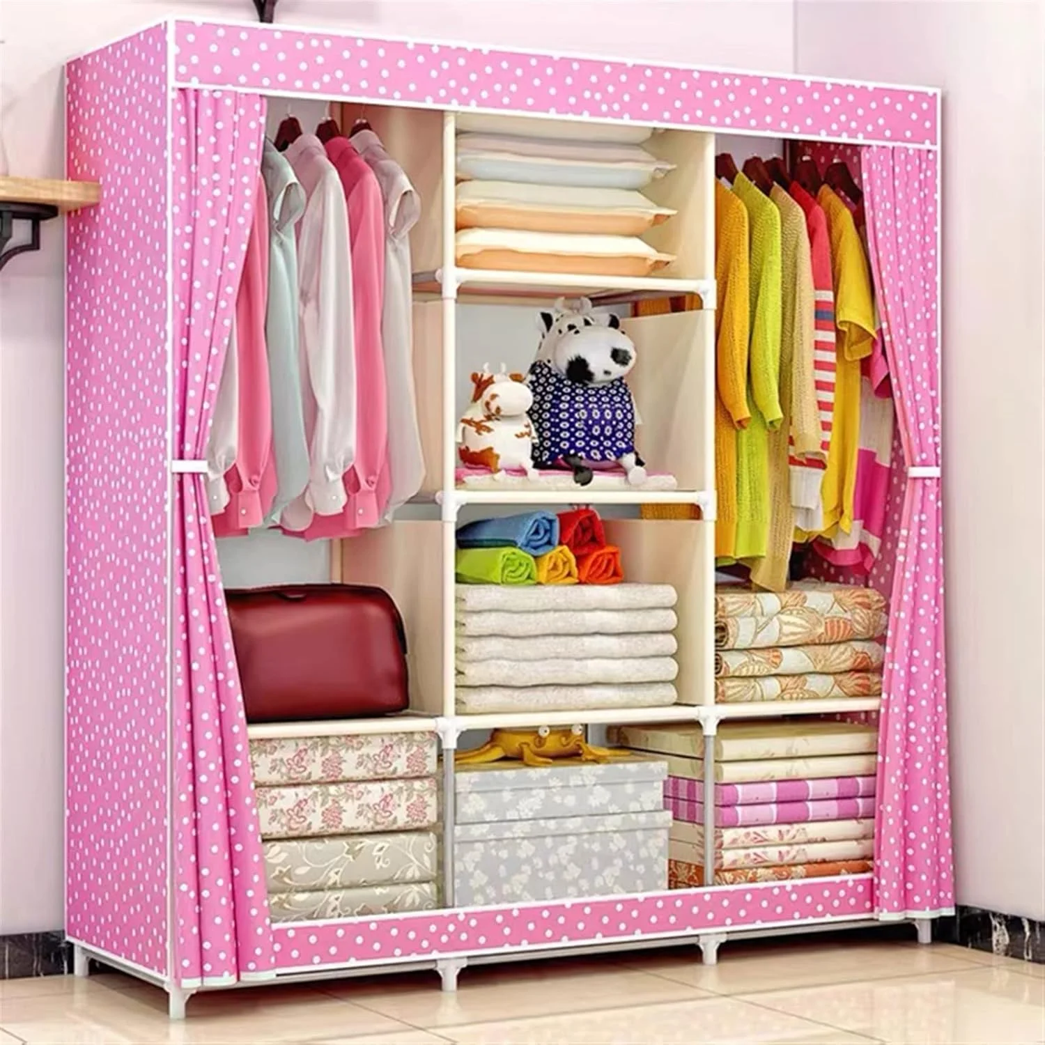 ZKSKOX Armoire wardrobe closet Closet Bedroom Furniture Set Wardrobe Closet Bedroom Furniture Wardrobe Wardrobe Shelf Storage Portable Closet Guard
