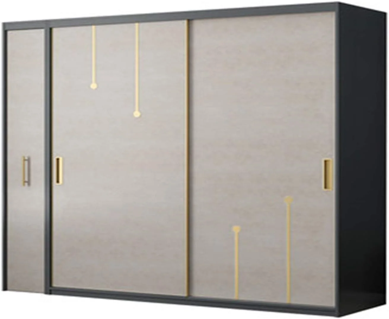 Wardrobe Sliding Door Wardrobe Small Apartment Sliding Door Sliding Door Simple Modern Home Bedroom Large Wardrobe Suitable for Hanging Tops (Color : Black2, Size : 200x60x140cm) Wardrobe Sliding Door Wardrobe Small Apartment Sliding Door Sliding Door Simple Modern Home Bedroom Large Wardrobe Suitable for Hanging Tops (Color : Black2, Size : 200x60x140cm)