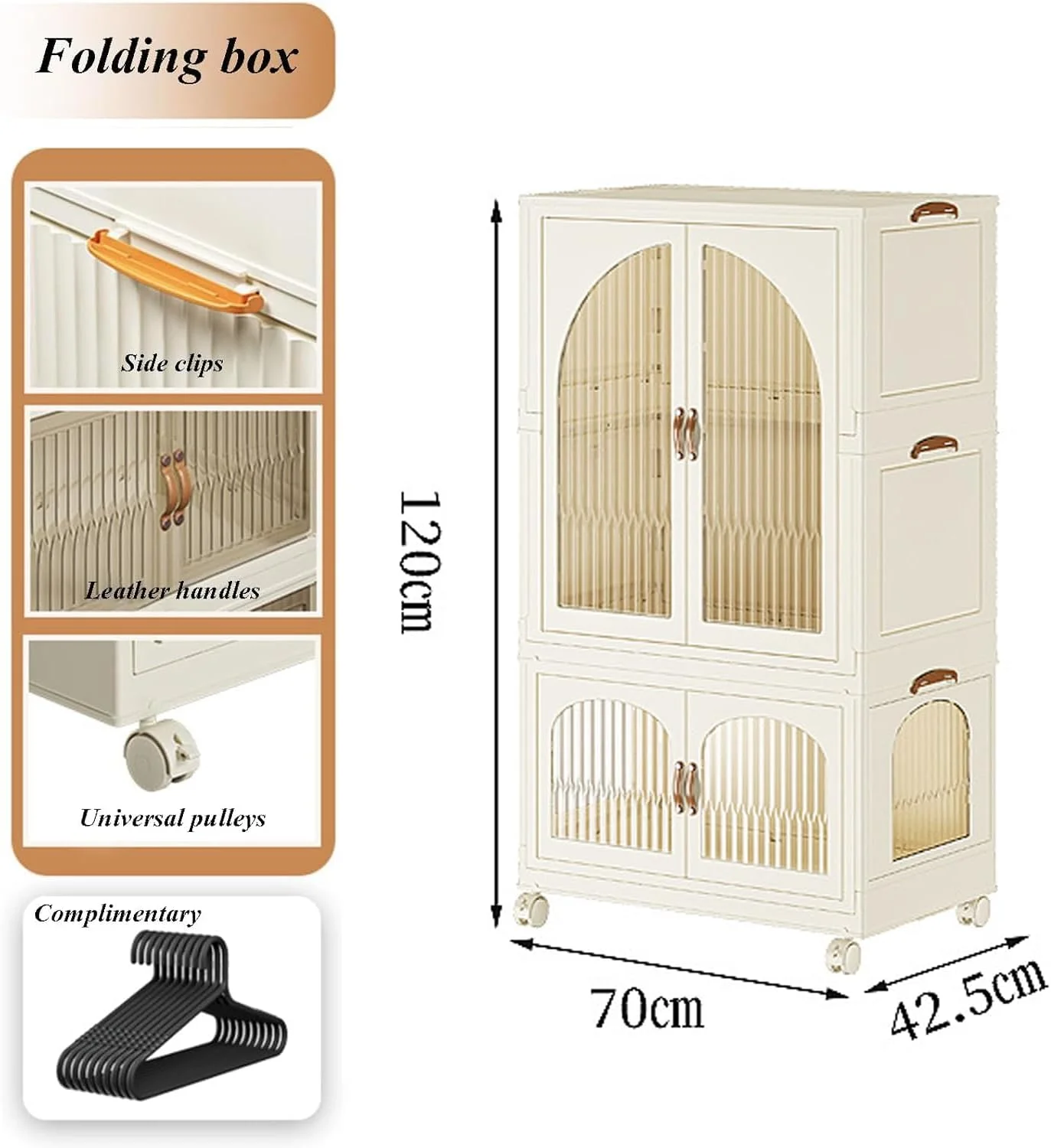 OYDAS Wardrobe Portable Closet, Stackable Storage Bins with Doors,Wheels,Lids,Collapsible Plastic Closet Organizers Storage Cabinet with Closet Rods,Folding Storage Bins (S74-120x70x42.5cm) OYDAS Wardrobe Portable Closet, Stackable Storage Bins with Doors,Wheels,Lids,Collapsible Plastic Closet Organizers Storage Cabinet with Closet Rods,Folding Storage Bins (S74-120x70x42.5cm)