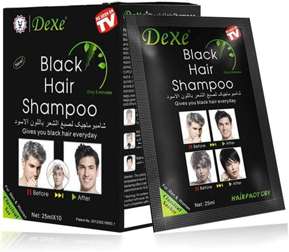 شامپو رنگ موی مشکی Cutelove - شامپو رنگ موی فوری مشکی، حفظ رنگ مو تا دو ماه، 5 دقیقه برای آقایان و بانوان (25 میلی لیتر در 10 بسته) شامپو رنگ موی مشکی Cutelove - شامپو رنگ موی فوری مشکی، حفظ رنگ مو تا دو ماه، 5 دقیقه برای آقایان و بانوان (25 میلی لیتر در 10 بسته)