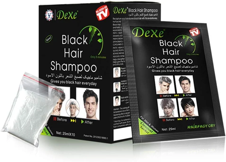 شامپو رنگ موی مشکی Cutelove - شامپو رنگ موی فوری مشکی، حفظ رنگ مو تا دو ماه، 5 دقیقه برای آقایان و بانوان (25 میلی لیتر در 10 بسته) شامپو رنگ موی مشکی Cutelove - شامپو رنگ موی فوری مشکی، حفظ رنگ مو تا دو ماه، 5 دقیقه برای آقایان و بانوان (25 میلی لیتر در 10 بسته)