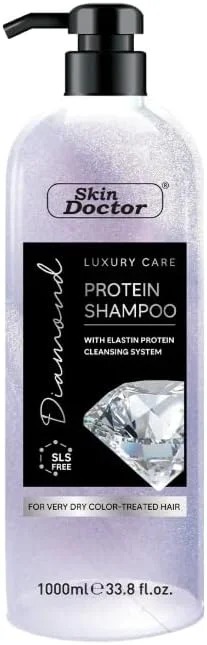 شامپو پروتئینه الماس مراقبت لوکس دکتر پوست، ۱۰۰۰ میلی لیتر شامپو پروتئینه الماس مراقبت لوکس دکتر پوست، ۱۰۰۰ میلی لیتر