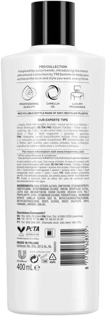 شامپو Dove Tresemme Pro Collection Colour Shineplex، ۴۰۰ میلی لیتر شامپو Dove Tresemme Pro Collection Colour Shineplex، ۴۰۰ میلی لیتر
