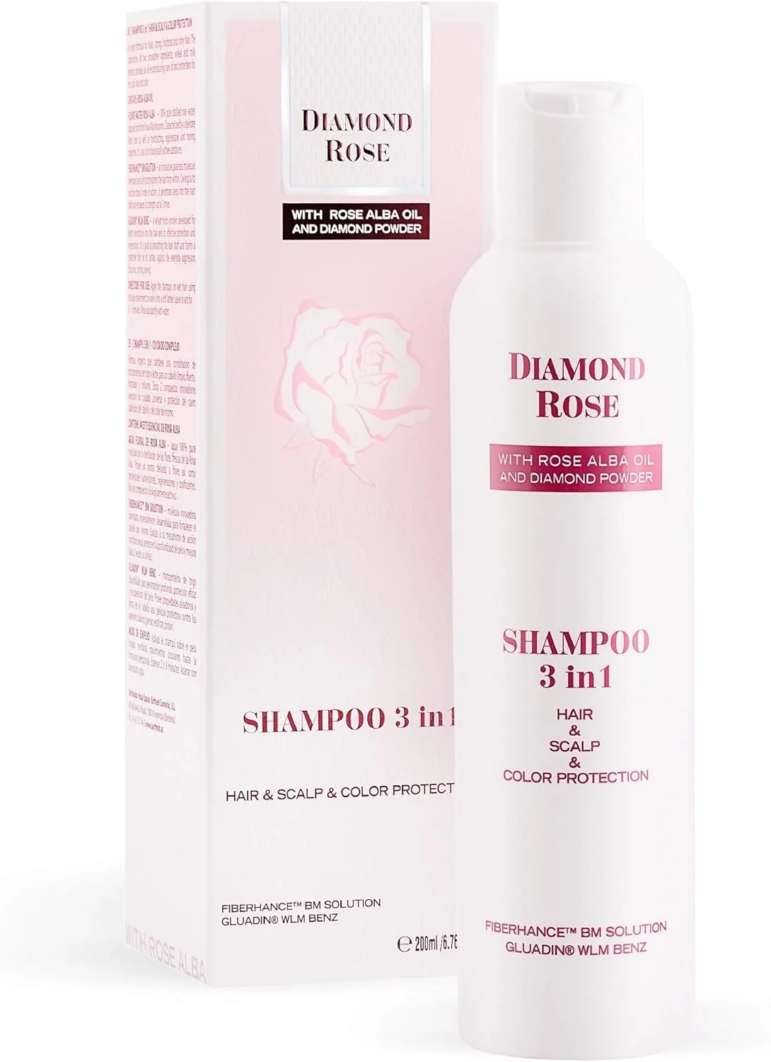 شامپو مو رز الماس 3 در 1 محافظت از رنگ با روغن سفید و پودر برای مو، پوست سر و محافظت از رنگ 200 میلی لیتر شامپو مو رز الماس 3 در 1 محافظت از رنگ با روغن سفید و پودر برای مو، پوست سر و محافظت از رنگ 200 میلی لیتر