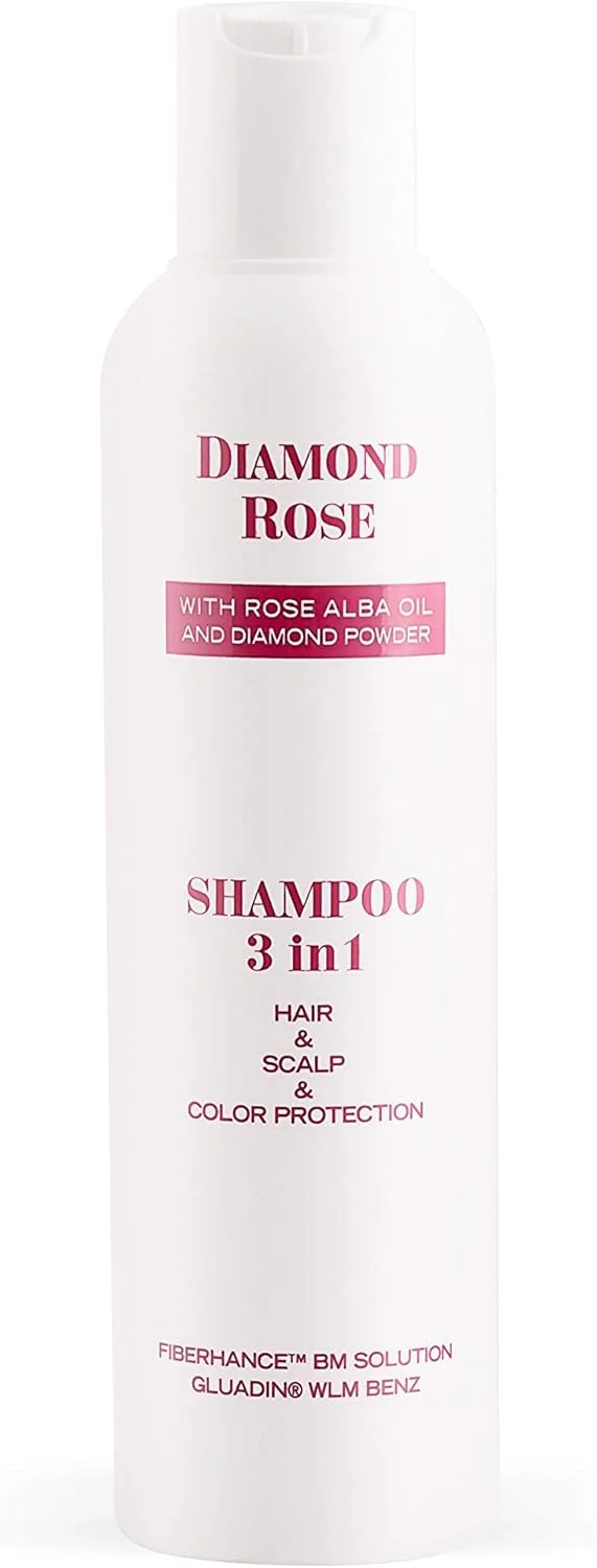شامپو مو رز الماس 3 در 1 محافظت از رنگ با روغن سفید و پودر برای مو، پوست سر و محافظت از رنگ 200 میلی لیتر