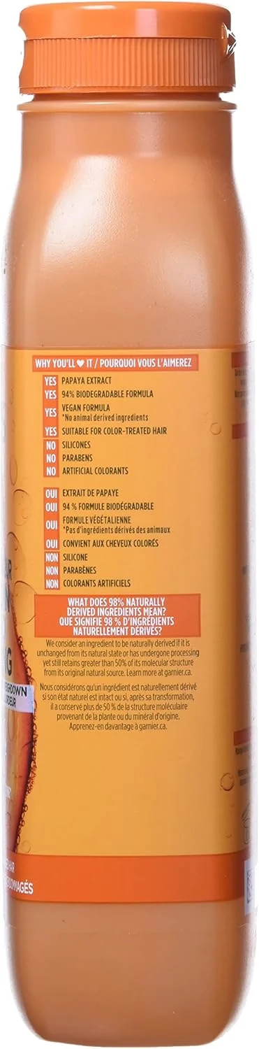 Garnier Fructis Damage Repairing Treat Shampoo, 98 Percent Naturally Derived Ingredients, Papaya, Nourish Dry Damaged Hair, Coconut, 11.8 Fl Oz Garnier Fructis Damage Repairing Treat Shampoo, 98 Percent Naturally Derived Ingredients, Papaya, Nourish Dry Damaged Hair, Coconut, 11.8 Fl Oz