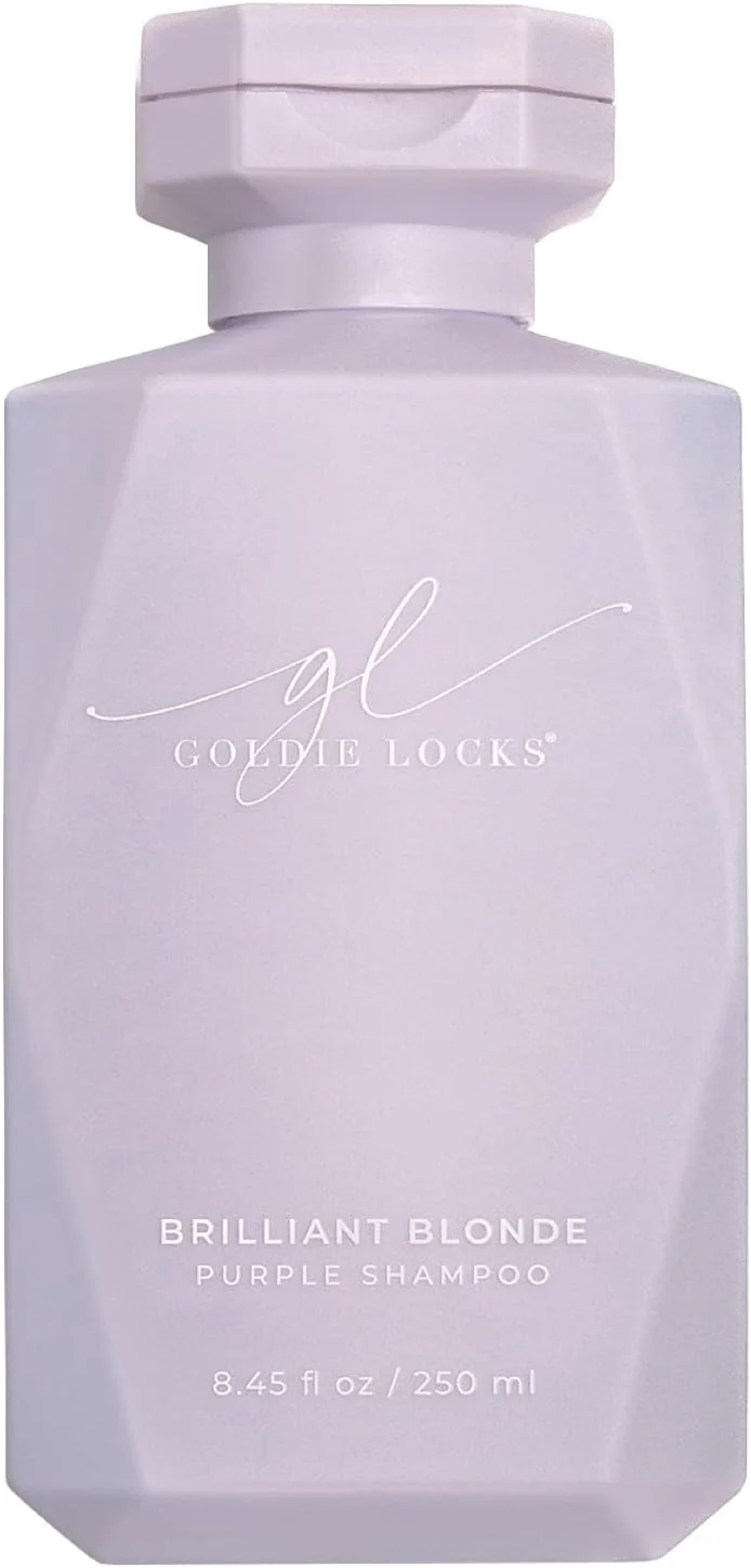 شامپو بنفش موهای بلوند درخشان گلدن لاکس برای موهای بلوند، روشن شده، خاکستری و اکستنشن، روشن کننده، تونر، از بین برنده زردی، بدون سولفات، مغذی، مرطوب کننده، محافظ رنگ، بطری 250 میلی لیتری
