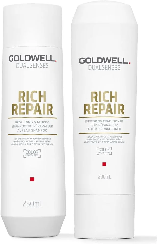 شامپو ترمیم کننده موهای آسیب دیده گلدول Dualsenses Rich Repair حجم 250 میل و نرم کننده 200 میل