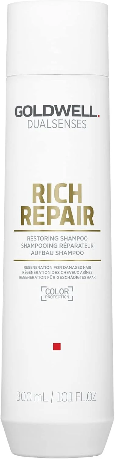 شامپو ترمیم کننده موهای آسیب دیده گلدول سری Dualsenses Rich Repair مناسب آقایان و بانوان حجم 300 میل، سفید