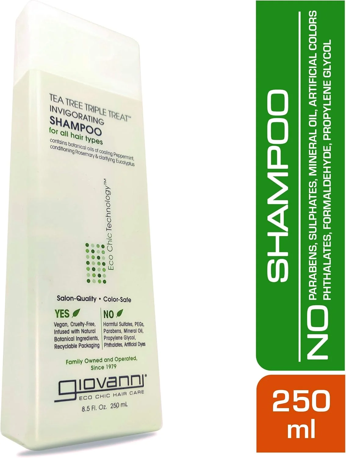 Giovanni Organic Tea Tree Triple Treat Invigorating Shampoo, 250ml