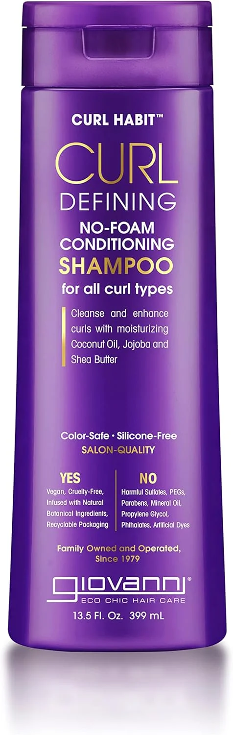 Giovanni Curl Defining Shampoo | 13.5 Oz | For All Curly Hair Types | Helps Improve Curl Texture & Frizz Taming | Vegan-Friendly & Cruelty-Free | Silicone Free