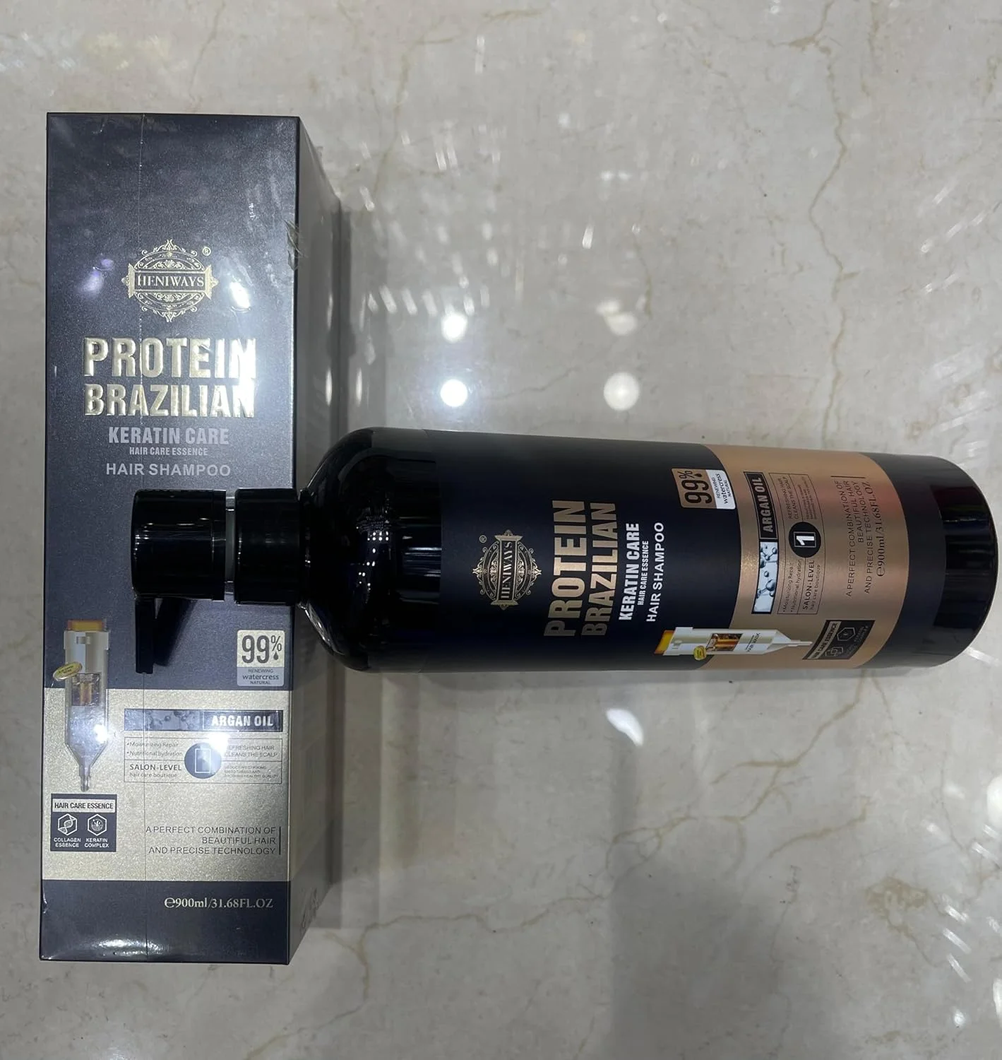 شامپو کراتین پروتئینی برزیلی HENIWAYS. 900 میلی لیتر شامپو کراتین پروتئینی برزیلی HENIWAYS. 900 میلی لیتر