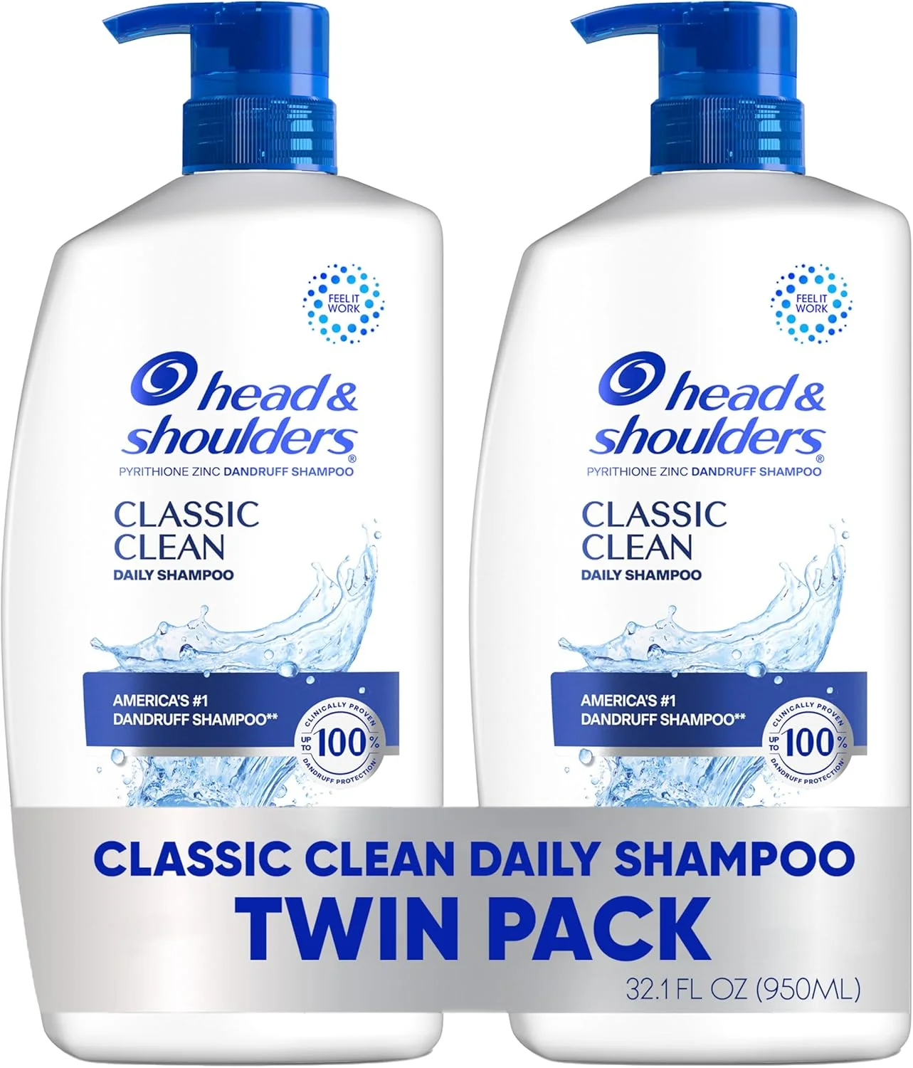 شامپو ضد شوره کلاسیک کلین هد اند شولدرز، استفاده روزانه، بدون پارابن، ایمن برای موهای رنگ شده، 950 میلی لیتر (بسته 2 عددی) شامپو ضد شوره کلاسیک کلین هد اند شولدرز، استفاده روزانه، بدون پارابن، ایمن برای موهای رنگ شده، 950 میلی لیتر (بسته 2 عددی)