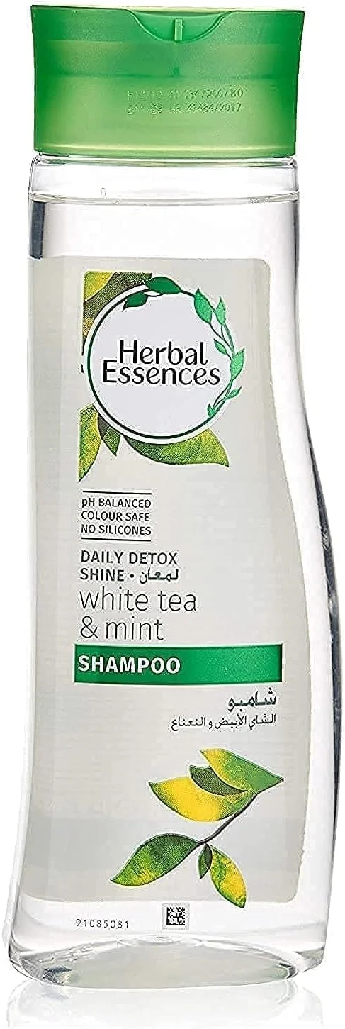 شامپو درخشان کننده موی سر هربال اسنسز مدل Daily Detox با عصاره چای سفید و نعناع، ۴۰۰ میلی لیتر