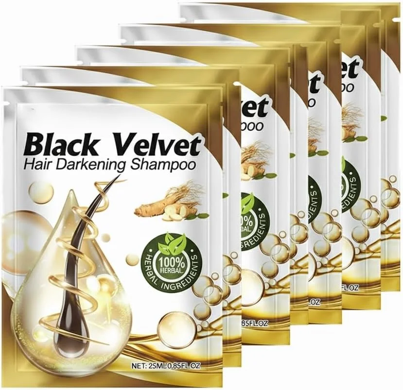 شامپو رنگ موی مشکی KASTWAVE، 2 عدد شامپو رنگ موی مشکی فوری و طبیعی، رنگ مو تا 30 روز ماندگاری دارد، آسان و سریع، مواد طبیعی، مناسب برای پوشاندن موهای خاکستری