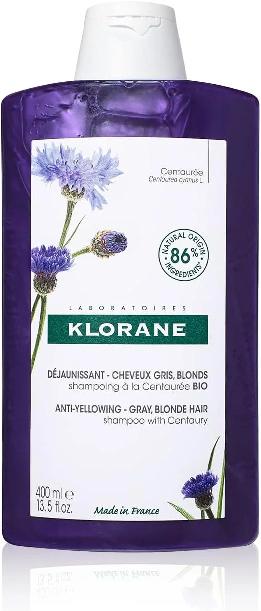 شامپو بنفش گیاهی کلوران با گل گندم، روشن کننده موهای بلوند، پلاتینیوم، نقره ای، خاکستری یا سفید، خنثی کننده رنگ های زرد و مسی ناخواسته، فاقد پارابن، سیلیکون و سولفات، 400 میلی لیتر