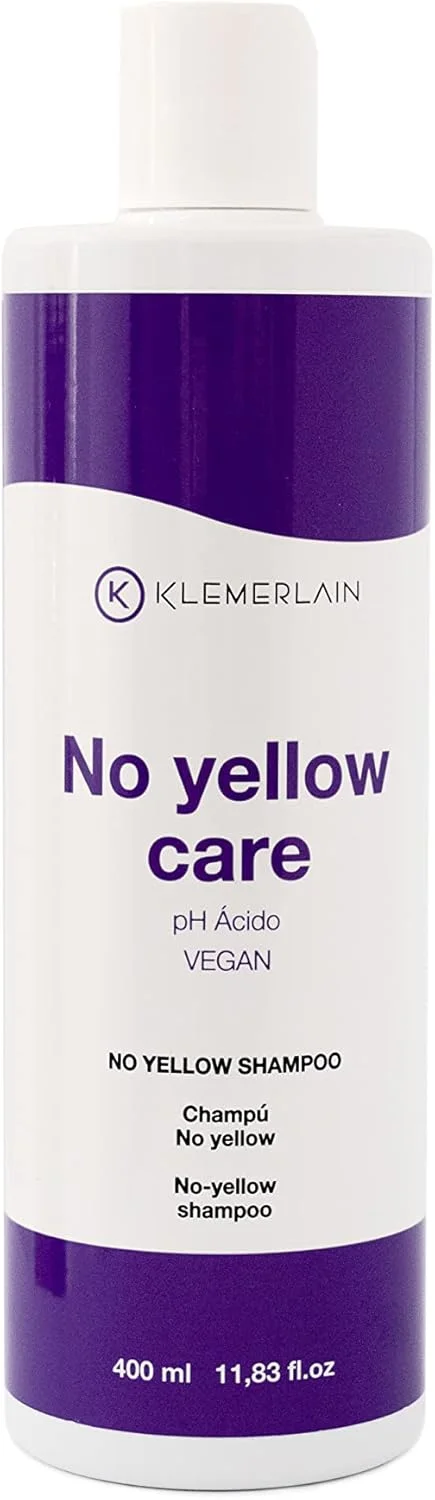 شامپو ضد زردی کِلمرلین با رنگدانه های بنفش، بدون سولفات، شامپو نقره ای برای موهای دکلره شده، خاکستری، بلوند و هایلایت 400 میلی لیتر