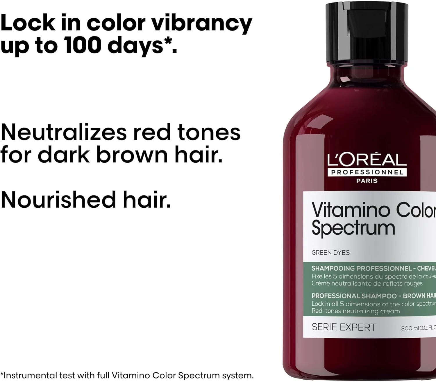 شامپو سبز لورآل پروفشنال پاریس ویتامینو کالر اسپکتروم - خنثی کننده ته رنگ های قرمز، افزایش درخشندگی و شادابی، حفظ شادابی رنگ اولیه، آبرسانی و تقویت مو 300 میلی لیتر شامپو سبز لورآل پروفشنال پاریس ویتامینو کالر اسپکتروم - خنثی کننده ته رنگ های قرمز، افزایش درخشندگی و شادابی، حفظ شادابی رنگ اولیه، آبرسانی و تقویت مو 300 میلی لیتر