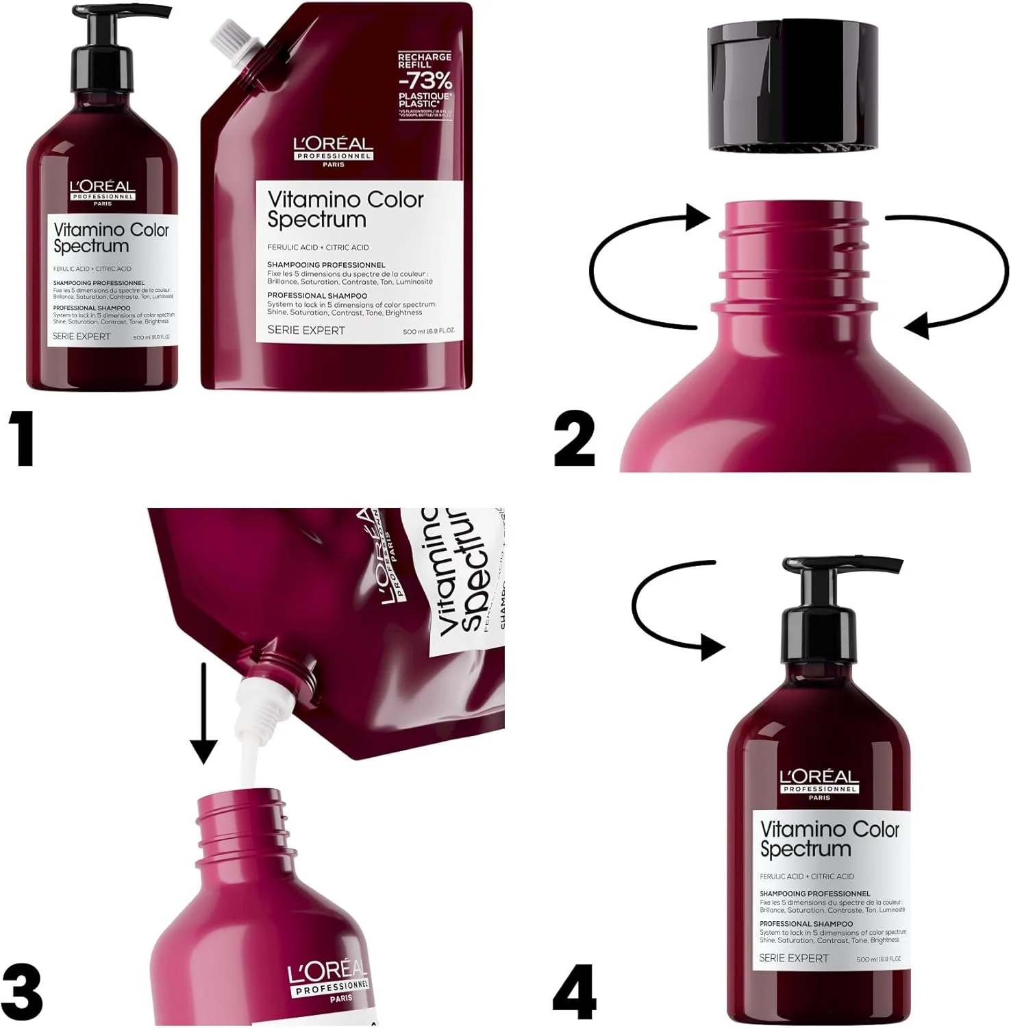 شامپو محافظ رنگ مو لورآل پروفشنال پاریس ویتامینو کالر اسپکتروم 500 میلی لیتر - شامپو برای موهای رنگ شده شامپو محافظ رنگ مو لورآل پروفشنال پاریس ویتامینو کالر اسپکتروم 500 میلی لیتر - شامپو برای موهای رنگ شده