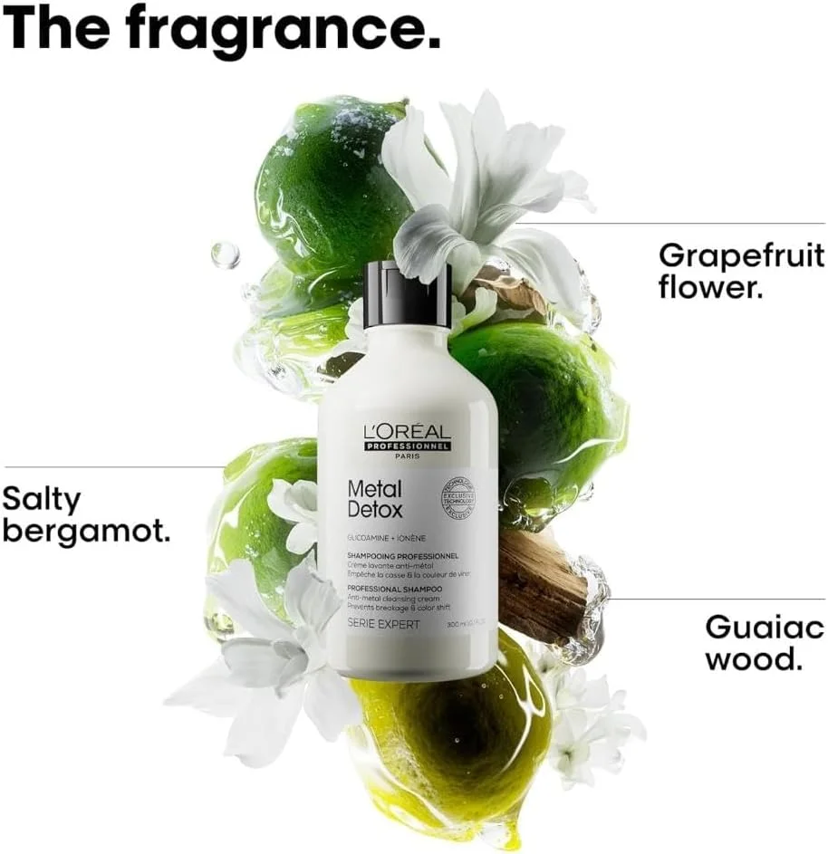 شامپو سم زدای متال لورآل پروفشنال، بدون سولفات، برای جلوگیری از شکستگی و محافظت از رنگ مو، موهایی نرم تر و درخشان تر، مناسب برای انواع موهای رنگ شده، 500 میلی لیتر شامپو سم زدای متال لورآل پروفشنال، بدون سولفات، برای جلوگیری از شکستگی و محافظت از رنگ مو، موهایی نرم تر و درخشان تر، مناسب برای انواع موهای رنگ شده، 500 میلی لیتر