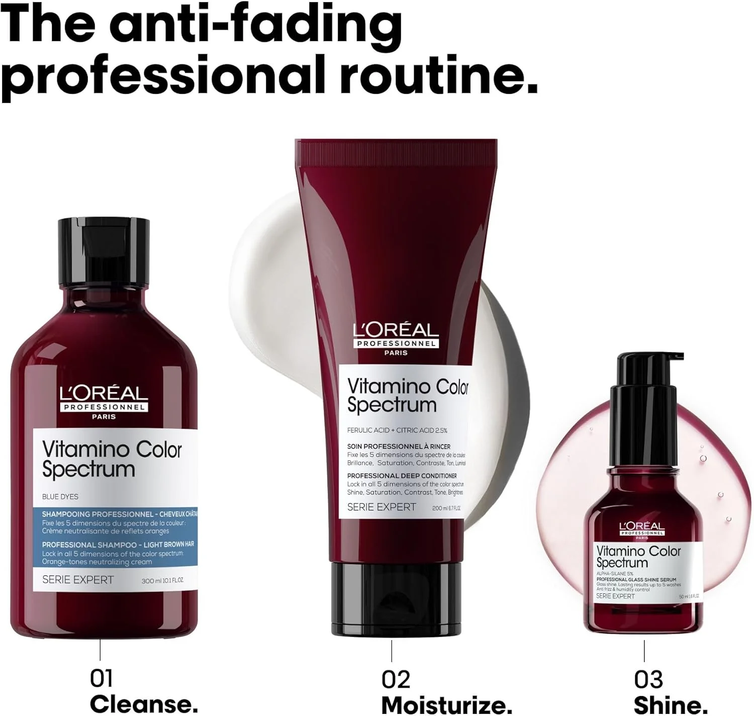 شامپو لورآل پروفشنال پاریس ویتامینو کالر اسپکتروم آبی - خنثی کننده ته رنگ نارنجی، افزایش درخشندگی و شادابی، حفظ شادابی رنگ اولیه، آبرسانی و تقویت موهای قهوه ای روشن 300 میلی لیتر شامپو لورآل پروفشنال پاریس ویتامینو کالر اسپکتروم آبی - خنثی کننده ته رنگ نارنجی، افزایش درخشندگی و شادابی، حفظ شادابی رنگ اولیه، آبرسانی و تقویت موهای قهوه ای روشن 300 میلی لیتر
