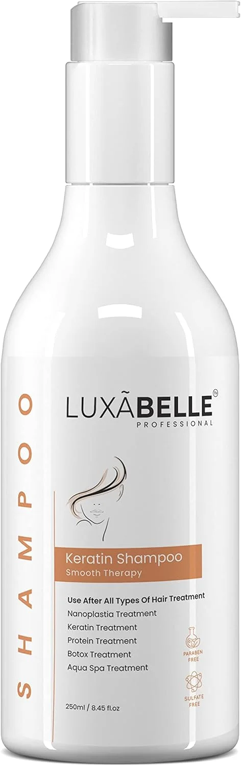 شامپو بدون سولفات لوکسابل مناسب برای استفاده بعد از انواع درمان مو و مراقبت روزانه خانگی. مناسب برای موهای خشک و آسیب دیده (250 میلی لیتر)