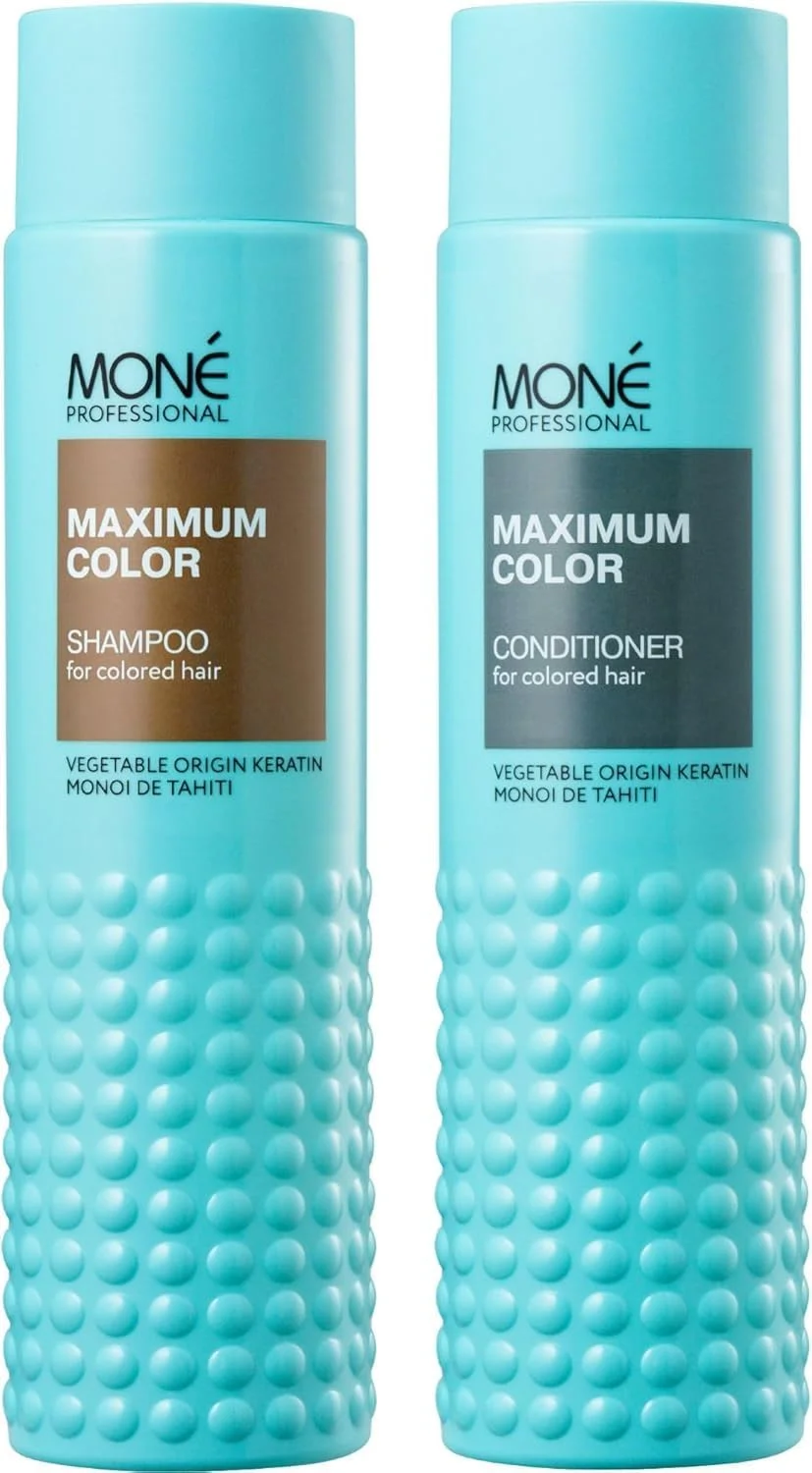 ست شامپو و نرم کننده حرفه ای موهای رنگ شده مونِ - محافظت از رنگ مو، تغذیه کننده، محافظت و تغذیه موهای خشک و آسیب دیده، درخشان کننده و تسهیل کننده شانه زدن - 2 عدد 300 میلی لیتر