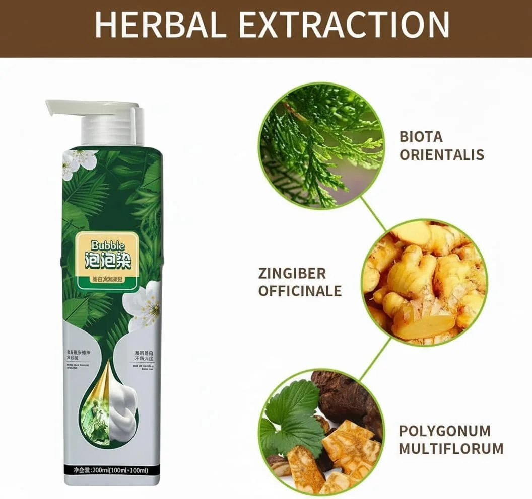 شامپو رنگ موی حبابی نالاکال، عصاره گیاهی برای رنگ کردن موهای سفید، شامپو رنگ موی فوم گیاهی طبیعی برای خانم ها و آقایان (قهوه ای) شامپو رنگ موی حبابی نالاکال، عصاره گیاهی برای رنگ کردن موهای سفید، شامپو رنگ موی فوم گیاهی طبیعی برای خانم ها و آقایان (قهوه ای)