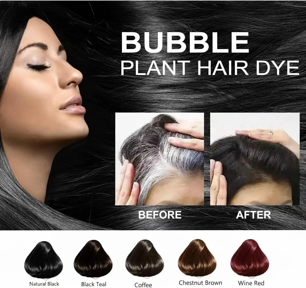 شامپو رنگ موی حبابی نالاکال، عصاره گیاهی برای رنگ کردن موهای سفید، شامپو رنگ موی فوم گیاهی طبیعی برای خانم ها و آقایان (قهوه ای) شامپو رنگ موی حبابی نالاکال، عصاره گیاهی برای رنگ کردن موهای سفید، شامپو رنگ موی فوم گیاهی طبیعی برای خانم ها و آقایان (قهوه ای)