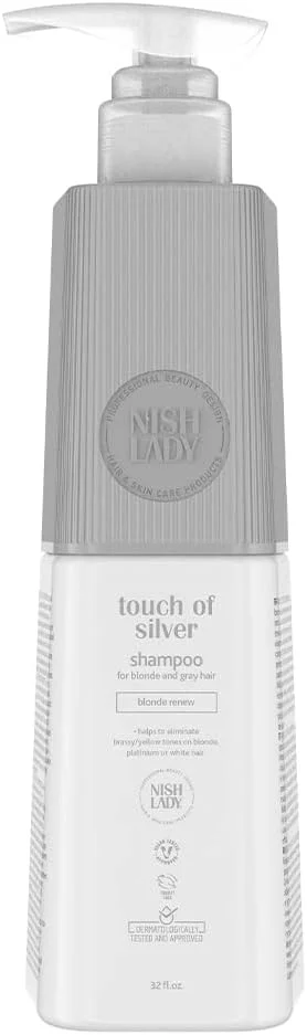 شامپو مو نیش لیدی تاچ آف سیلور 947 میلی لیتر - شامپو تجدید کننده موهای بلوند برای موهای بلوند و خاکستری