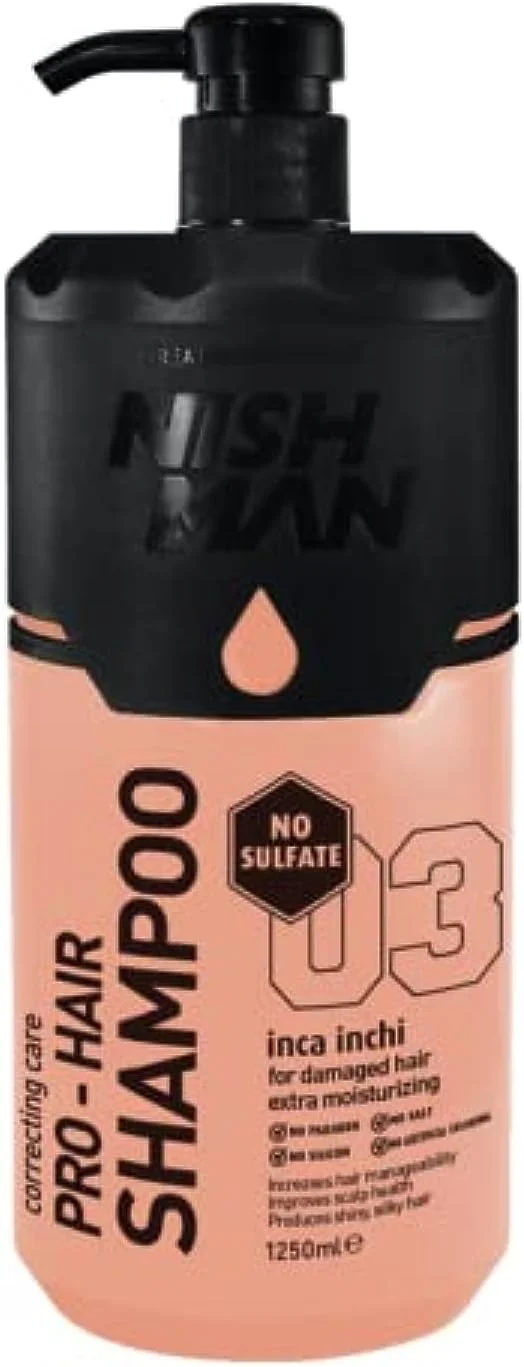 شامپو بدون سولفات، سیلیکون و پارابن نیشمن حاوی روغن اینکا اینچی 1250 میلی لیتر